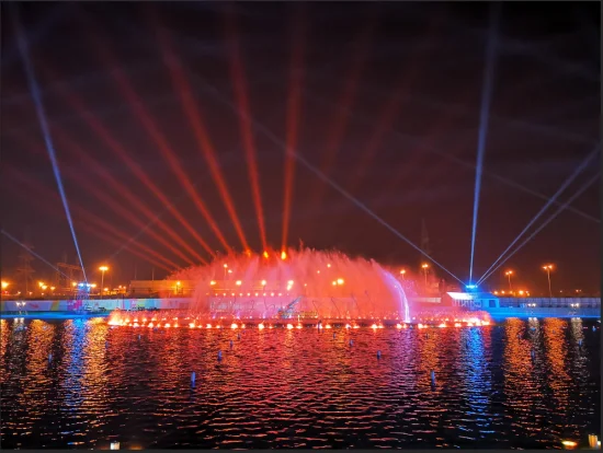 Temporada de Riade Saudita Blouvard Show de fonte de água dançante musical em grande escala com luzes RGB