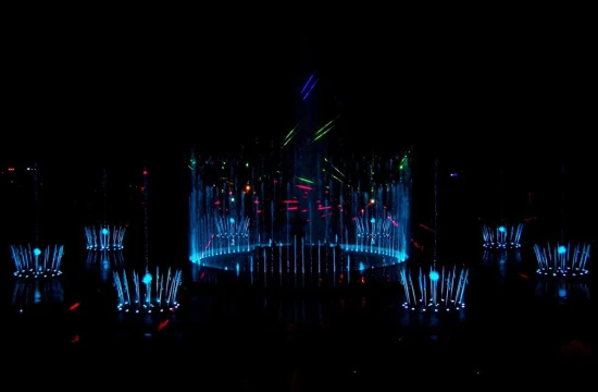 Fonte de música personalizada profissional, luzes LED interativas que mudam de cor, fonte de dança musical